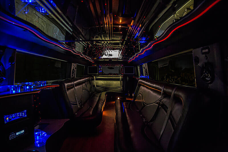 Luxurious limo interior