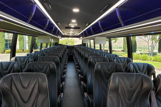 Charter bus for a large group